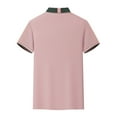 thumbnail image 5 of DAETIROS Polo Shirts for Men with Pocket-Fashion Solid Short Sleeve Mens Summer Clothes on Clearance Pink Size S-4XL, 5 of 6