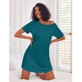 thumbnail image 2 of Ekouaer Nightgowns for Women Cotton Night Gown 3 Pack Sleep Shirts Short Sleeve Nightshirt Soft Sleepwear Nightdress, 2 of 6