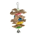 thumbnail image 1 of Towel Gourd Handmade Chewing Pecking Toys With Bell for Parrots Birds Have Fun, 1 of 8