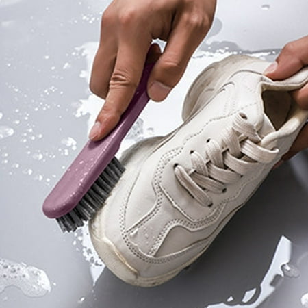 

COFEST Long Handle Shoe Cleaning Brush Soft Bristle Laundry and Shoe Brush Multifunctional Household Shoe Cleaning Tool. Purple