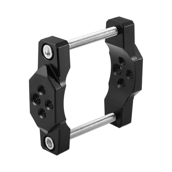 17 to 63mm Handlebar Clamp Mount Rearview Mirror Extender Offroad Spotlight Bracket for Motorbike Sportbike Black