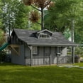 thumbnail image 3 of Little Cottage Co. 11x12 Craftsman Playhouse with Floor and Slide, Outdoor Wood Do-It-Yourself Kit, 3 of 18