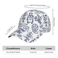 thumbnail image 2 of Fotbe World Travel2 Gorro Clásico de Béisbol, Gorra Ajustable con Broche Snapback, Gorro de Exterior de Algodón Suave, 2 of 6