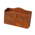 thumbnail image 4 of Caja de almacenamiento de madera para cosméticos con 4 cajones, estante organizador para maquillaje Marrón, 4 of 9