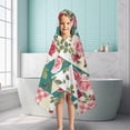thumbnail image 6 of Pioneer Flower Floral Print Pattern Hooded Bath Towel，50"x30" for Ages 3 To 12 Kids, Quick Dry Lightweight Soft Microfiber Hood Beach Towel Cover Up for Kids, 6 of 7