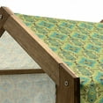 thumbnail image 5 of Damask Pet House, Floral Motifs with Baroque Influences Classic Ornament, Outdoor & Indoor Portable Dog Kennel with Pillow and Cover, 5 Sizes, Yellow Green Turquoise, by Ambesonne, 5 of 5