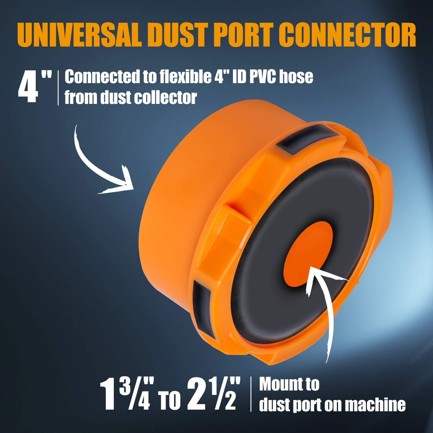 POWERTEC 4" X 5' Dust Collection Hose With 2pcs Key Hose Clamps For Table Saw, Band Saw, Planer, Jointer, Woodworking And Wood Shop Dust Collection System (70393
