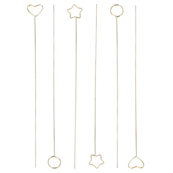 DEMACRIO 30Pcs Golden Iron Floral Picks Clips for Place Cards Holder Tabletop Decorations