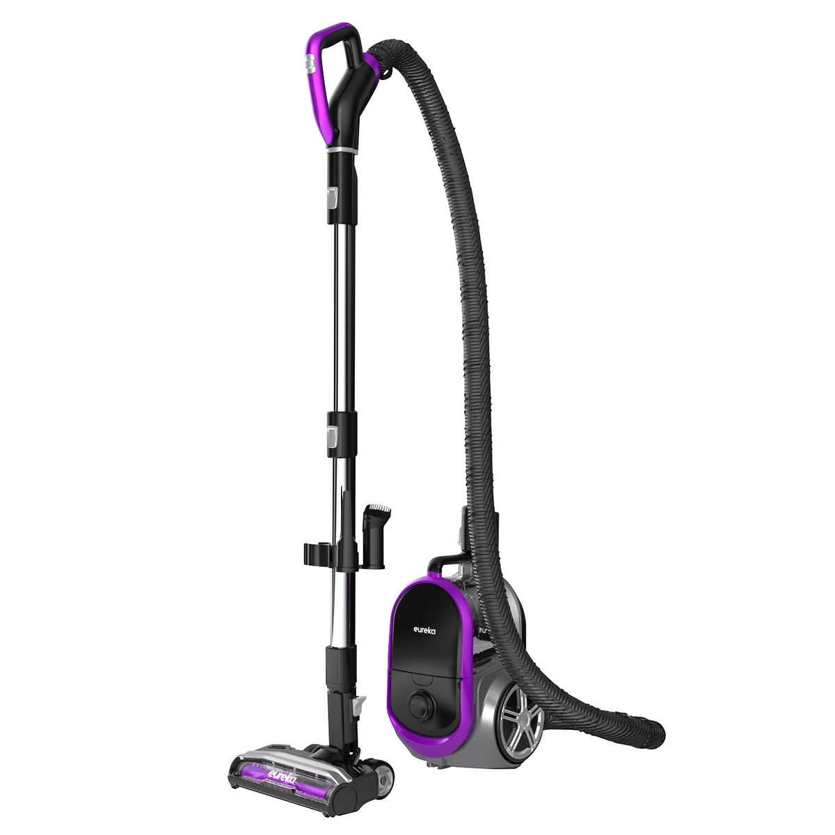 Eureka NEN185, Corded Canister Vacuum Cleaner with HEPA filtration, Purple with Crevice Tool