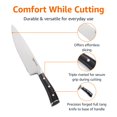 thumbnail image 2 of Cuchillo de chef Amazon Basics Classic 20 cm plateado, 2 of 4