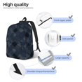 thumbnail image 5 of Casual Canvas Backpack Without Interlayer Large Capacity Stick Bag Design For Outdoor Shopping Office Outdoor Sports Argyle Plaid Darkslateblue_1 Small, 5 of 7