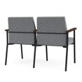 thumbnail image 3 of Mystic Reception Waiting Room 2-Seat Tandem Seating / Black Steel / Gray, 3 of 5