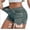 2PC Green Juniors Shorts, variant on Juniors Shorts Distressed Jean Jr Shorts Y2K Denim-Look Athletic Mid Rise Pull-On Workout Shorts