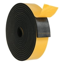 Weather Door Seal Strip Tape for Window 2 Inch x 1/4 Inch x 16 Feet, Black