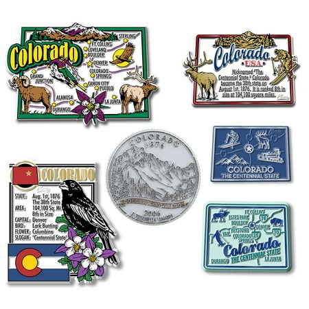 

Colorado Six-Piece State Magnet Set by Classic Magnets Includes 6 Designs