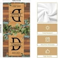 thumbnail image 2 of Vintage Wood Brown Personalized Floral Kitchen Towels | Custom Tea Towel | Family Name Dish Towel | Kitchen Decor | Hand Towel | Housewarming Gift Monogram Dishcloth, 2 of 6