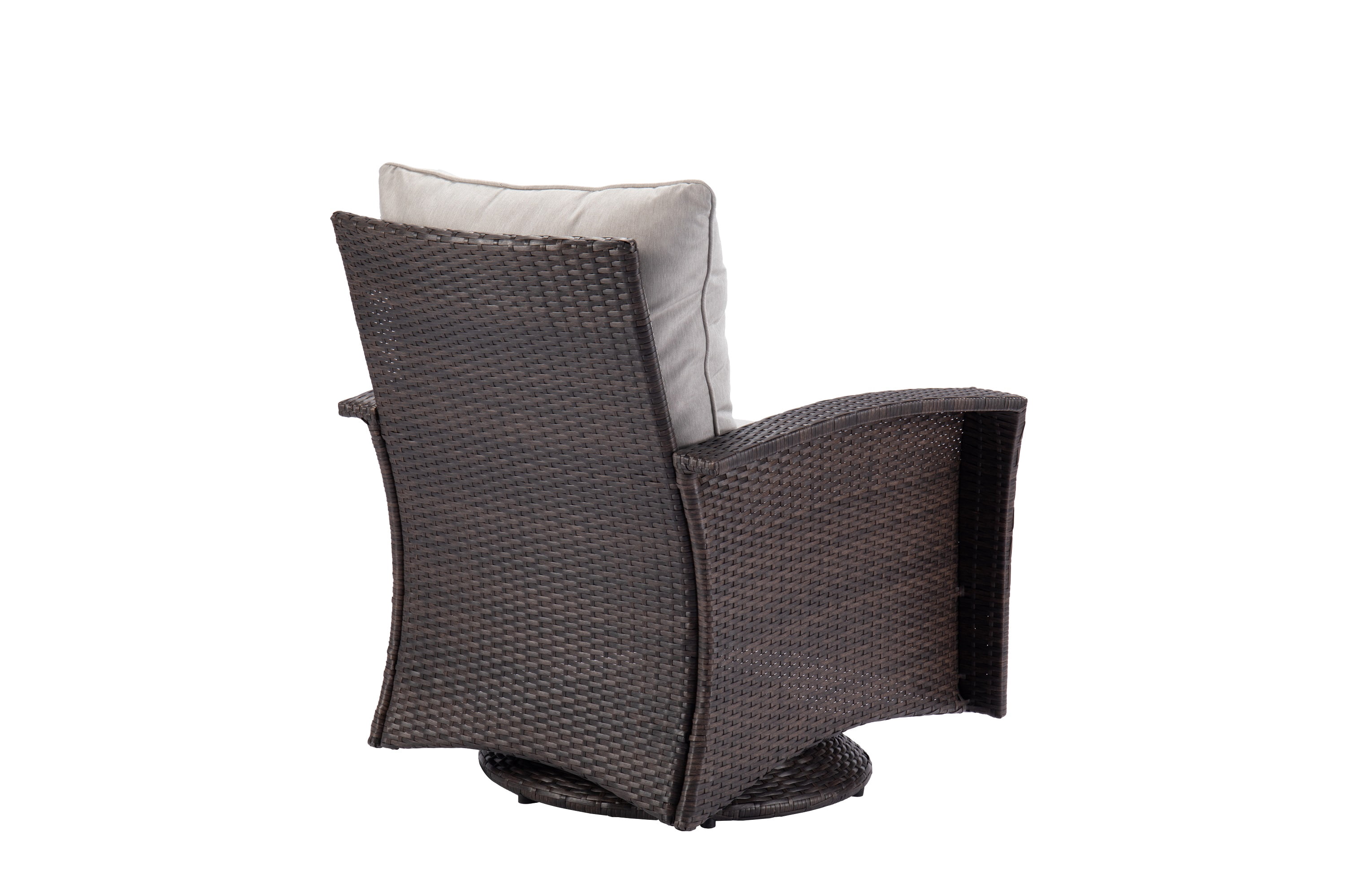 Williamsport 4pcs deep seating set Grey with furniture cover, swivel chair