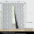thumbnail image 6 of Decoultimatex Black White Full Blackout Curtains Thermal Insulated Geometric Drapes for bedroom 52 X 84 Inch Long, Back Tab,2 Panels, 6 of 6