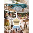 thumbnail image 5 of Marble Turquoise Table Cloth, Gold Foil Ceramic Style Crack Scratch Waterproof Tablecloth for Rectangle Tables, Reusable Washable Fabric Table Cover for Restaurant Kitchen Dining Tables 54"x108", 5 of 6