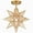 Gold, variant on Claxy Moravian Semi Flush Mount Ceiling Light Fixture with Seeded Glass Shade