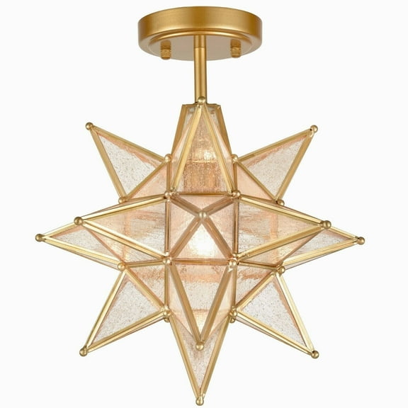 Gold Star Ceiling Light Modern Brass Flush Mount Lights