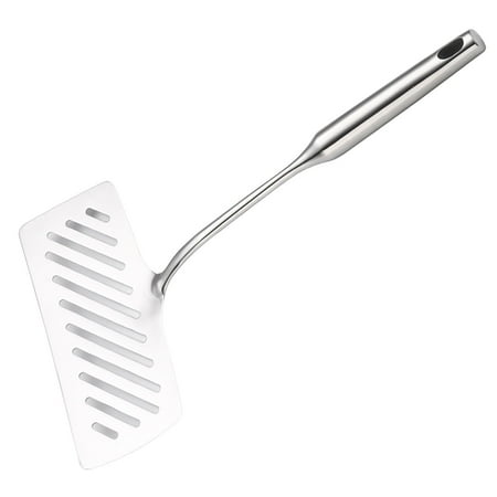 

Stainless Steel Fish Spatula Multi-purpose Wide Steak Spatula Slotted Cooking Turner with Long Handle for Flipping Frying Grilling