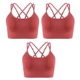 thumbnail image 1 of 3 piezas de ropa interior deportiva con espalda en diagonal para mujer, correa acolchada, soporte medio, ropa interior de yoga adecuada para yoga y fitness, adecuada para una circunferencia, 1 of 5