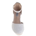 thumbnail image 5 of Badgley Mischka Girls Ankle Strap Dress Shoes. (Toddler Little Kids), White, Size: 3, 5 of 6