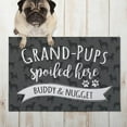 thumbnail image 2 of Personalized Planet 27x18 Grand Pups Spoiled Here Doormat with Custom Personalization Printed on Gray Rectangular 1/4” Thick Non Slip Mat for Kitchen Hallway Deck or Porch, 2 of 6