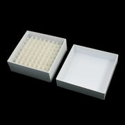 Unique Bargains Cryovial Sample Vial Tubes Container 81 Positions White Paper Box Holer 1.8ml
