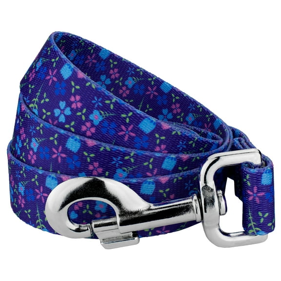 Country Brook Petz - Blueberry Fields Dog Leash - Floral Collection with 8 Charming Designs (4 Foot, 5/8 inch Wide)