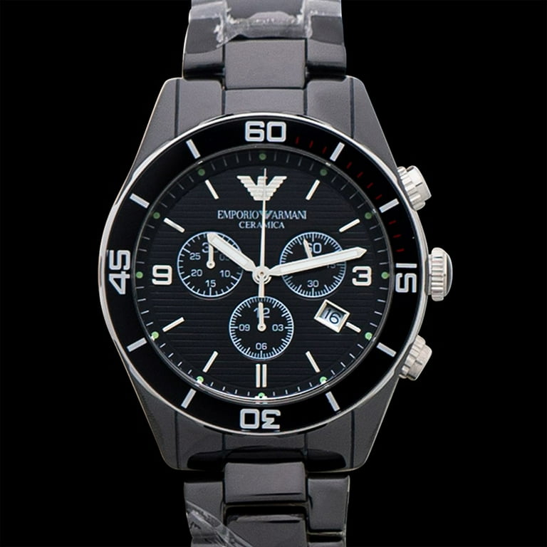 Emporio Armani Men's Ceramica Black Chronograph Watch AR1421
