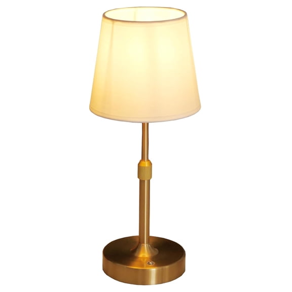 LOFTER-Pro Cordless LED Table Lamps, 5200mAH Built-in Rechargeable Battery, Stepless Dimming Touch Control, Height Adjustable, Patio Table Lamp, Bedside Nights, Ambient Light for Restaurant (Gold)