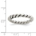 thumbnail image 3 of Sterling Silver Antiqued Twisted 3mm Women's Ring, 3 of 5