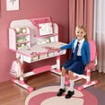 thumbnail image 2 of Floseru Kids Desk and Chair Set, Height Adjustable Astronaut Pattern Children School Desk with Shelf & Large Drawers, Kids Writing Study Table for Boys Girls 6+, 2 of 9