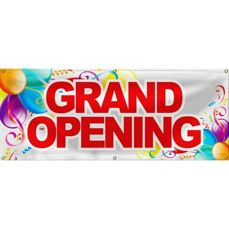 - wall26 Grand Opening Banner Sign Store Signs Flag - 24x60