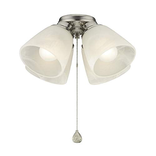 Harbor Breeze 4 Light Brushed Nickel Ceiling Fan Kit With Smart Twist And Alabaster Glass Or Shade Com - Harbor Breeze Ceiling Fan Replacement Glass Bowl