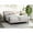 Light Pink, variant on Gray Linen Upholstered - No Box Spring Needed - Bedroom Setting - Provide Cozy Relaxing Spot