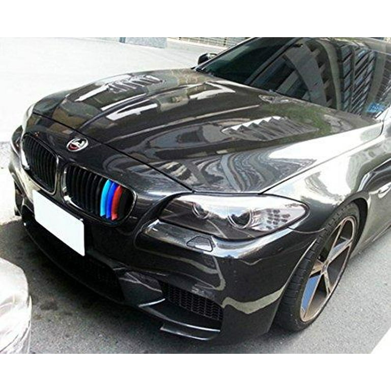 BMW 5 Series F10 Black Gloss, Carbon Fiber, or Tri Color Grilles