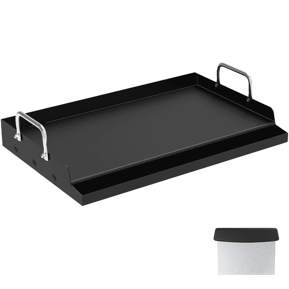 Yacona Griddle for Gas Grill, Outdoor Cast Iron Grill with Grease Trough, Nonstick Stove Top Griddle, 23"×16"