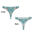 thumbnail image 3 of Balery Teal Mama Llama Tangas de Algodón para Mujer con Estampado – Ropa Interior Sexy, Transpirable, G-string-3X-Large, 3 of 6