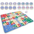 thumbnail image 2 of Flying Chess Carpet Aeroplane Chess Rug Playmat Fun Family Parent-child Game Party Game Travel Game (82 x 82cm, EVA Chess Pieces), 2 of 2