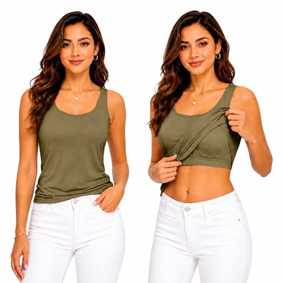 Yungyresw Workout Tops for Women Built in Bra Sleeveless Athletic Racerback Lightweight Summer Dry fit Tank Tops