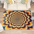 thumbnail image 2 of 5x8 Rug, Optical Illusion Rug Washable Non Slip Soft for Living Room Bedroom, 70s Kaleidoscope Vintage Area Rug, 3D Visual Illusion Carpet, Optical Illusion Home Decor & Gifts, 2 of 7