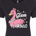 thumbnail image 4 of Inktastic Glam Pink Flamingo with Pearls Women's T-Shirt, 4 of 5