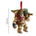 thumbnail image 6 of Dserfhy Big Foot Carrying Christmas Tree Hanging Ornament 2D Flat Acrylic Christmas Tree Ornaments for Holiday Home Party Decor, 6 of 8