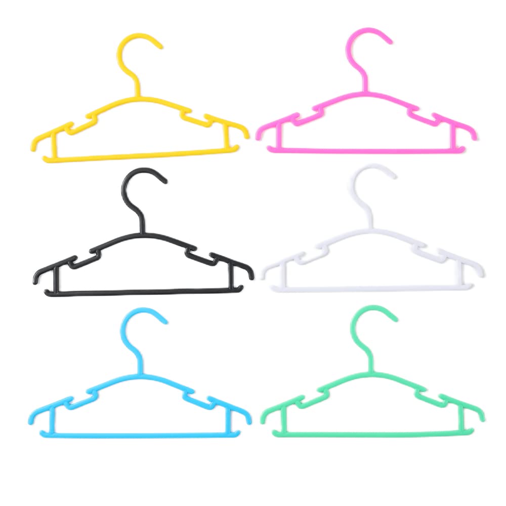 100 Pack White Plastic Clothes Hangers for Nursery and Everyday Laundry Use