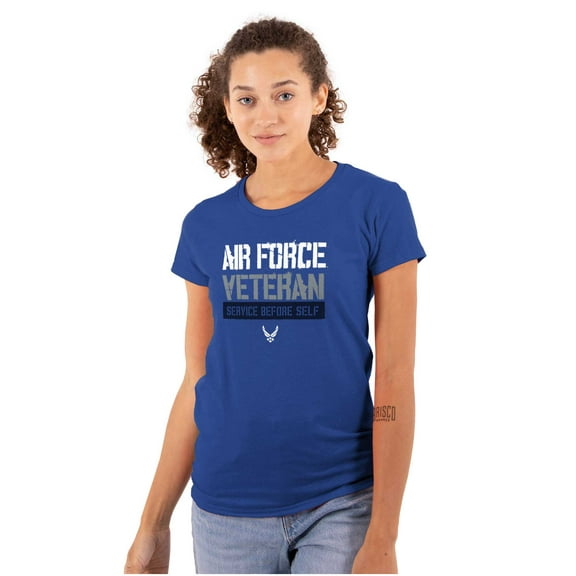 US Air Force Veteran USAF Pride Women's T Shirt Ladies Tee Brisco Brands S