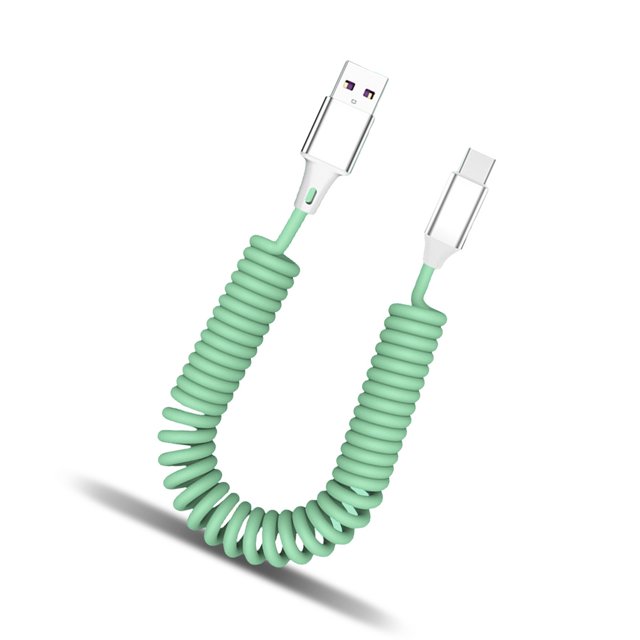 Matsuzay Cable de carga Cable de de teléfono móvil retráctil Teléfono inteligente Viaje Cable de datos de plástico de cobre reemplazable Electrónica No.05
