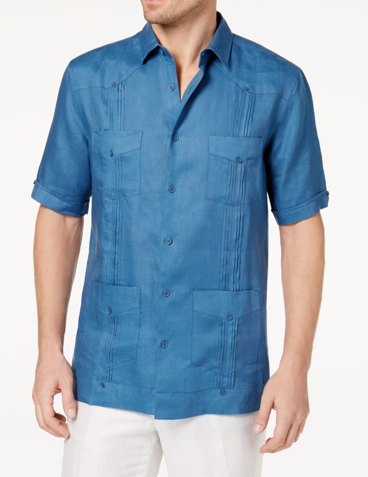 Tasso Elba - Tasso Elba Mens Medium Polo Rugby Short Sleeve Shirt - Walmart.com - Walmart.com